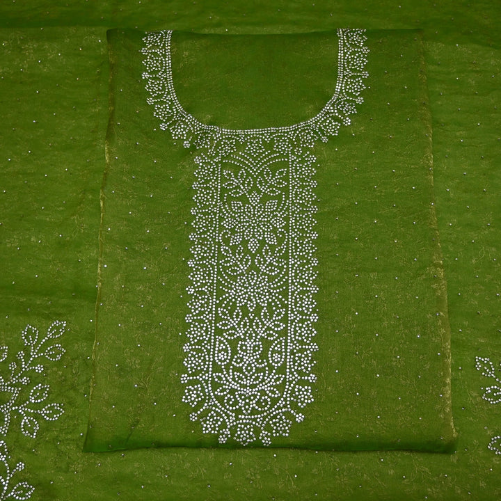 Tissue Self-Design Unstitched Suit Set