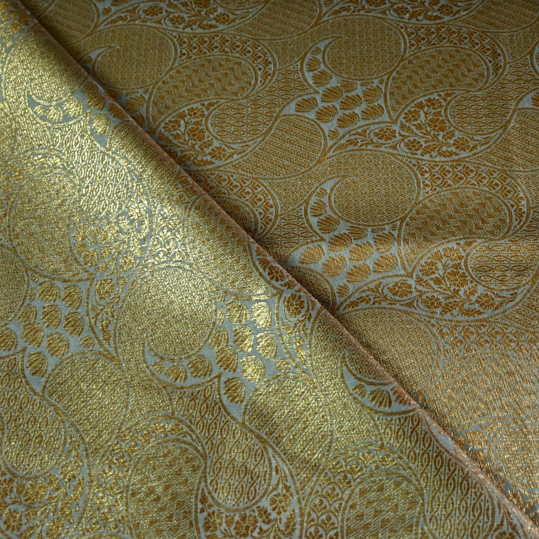 Silk Alfi Antique Zari Brocade Fabrics