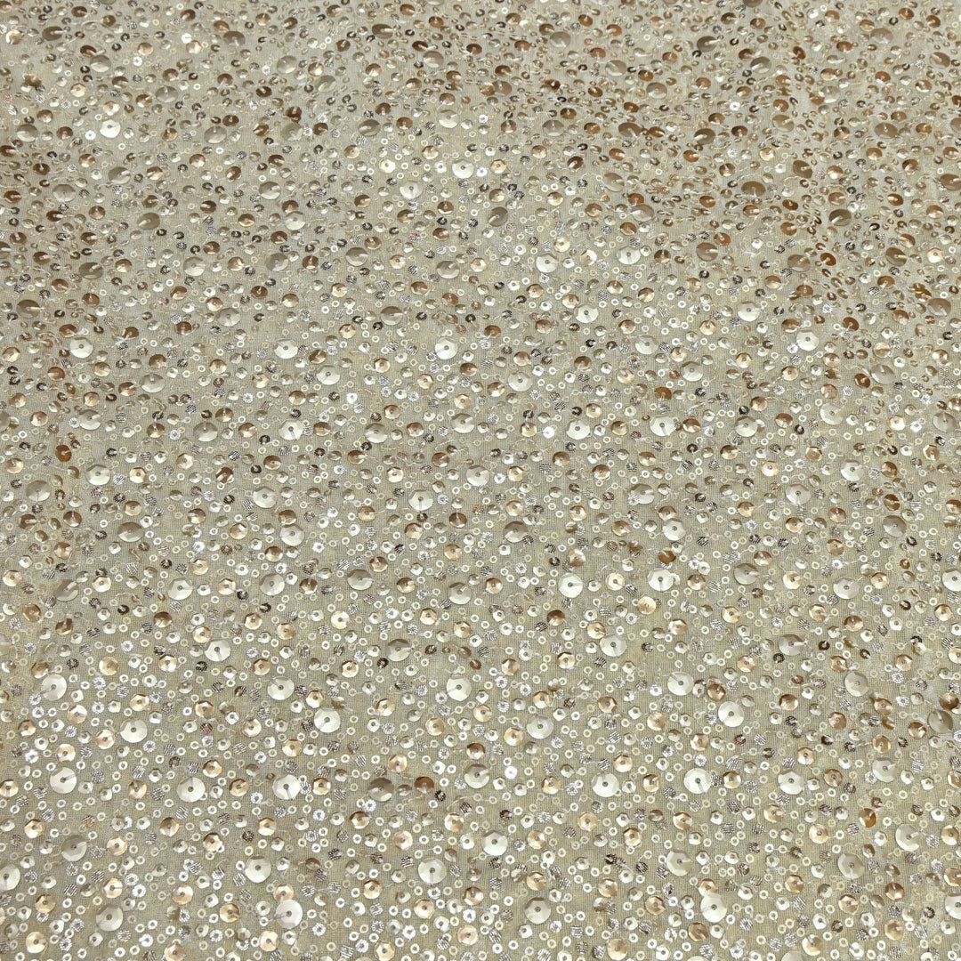 Premium Dyeable Tissue Sequins Embroidery Designer Fabric H15893