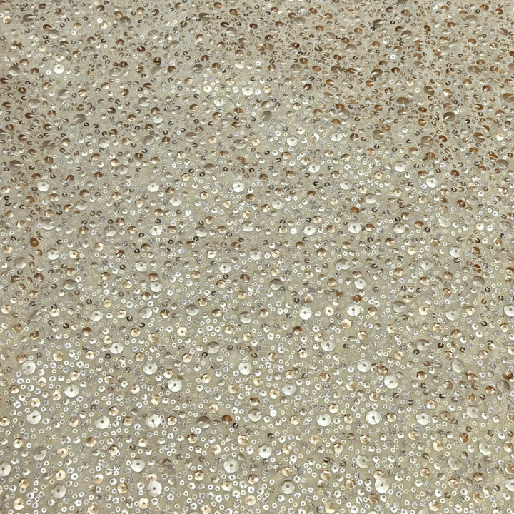 Premium Dyeable Tissue Sequins Embroidery Designer Fabric H15893