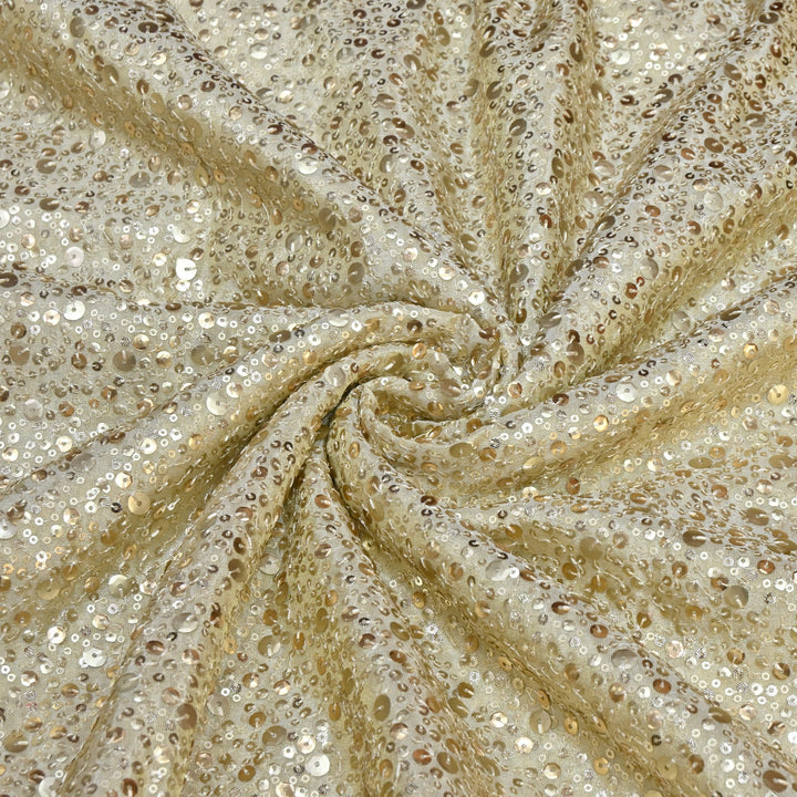 Premium Dyeable Tissue Sequins Embroidery Designer Fabric H15893