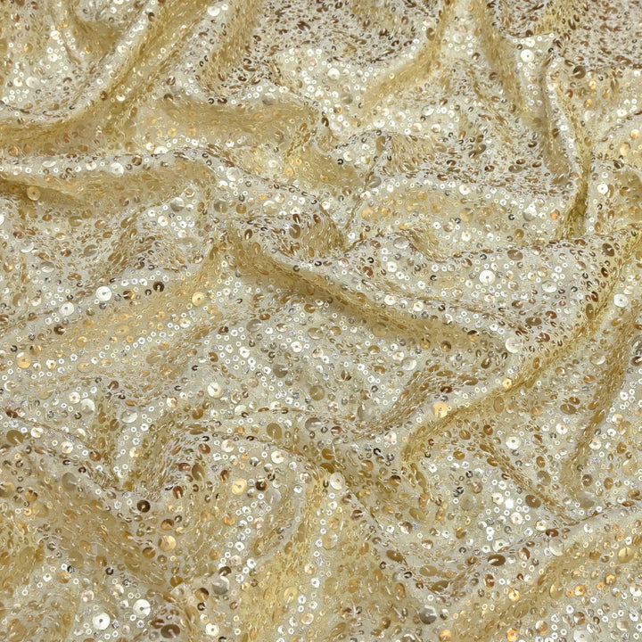 Premium Dyeable Tissue Sequins Embroidery Designer Fabric H15893