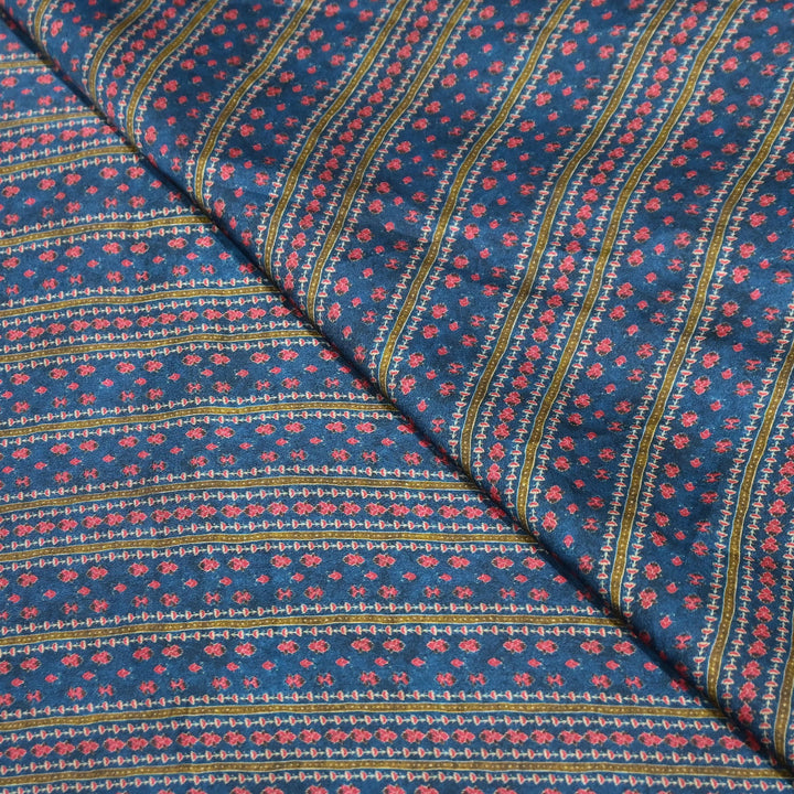 Bemberg Satin Digital Print Fabric | Premium Designer Printed Satin Fabric | 001333-S7