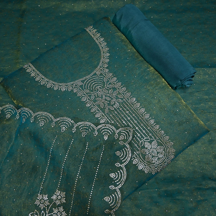 Tissue Self-Design Unstitched Suit Set