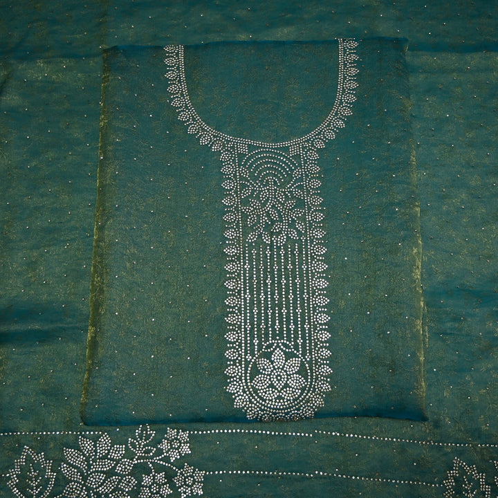 Tissue Self-Design Unstitched Suit Set