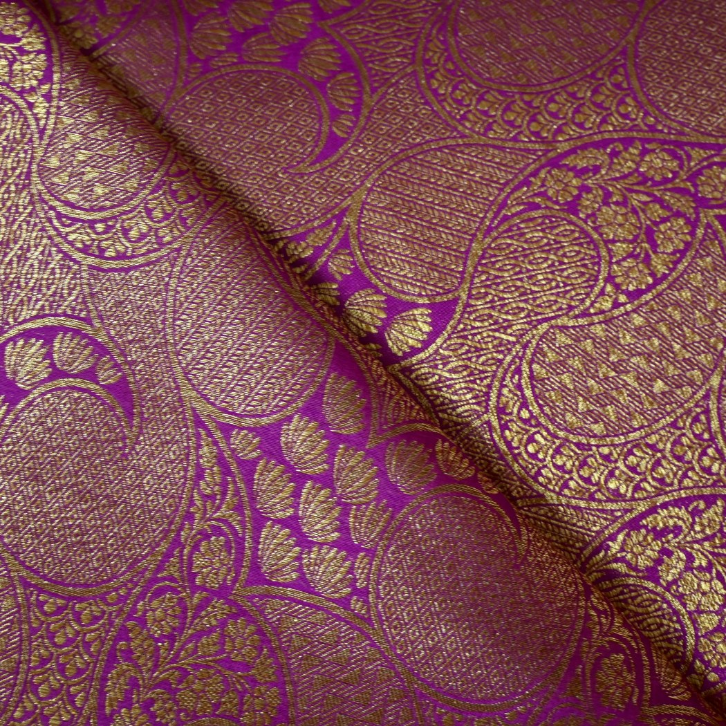 Silk Alfi Antique Zari Brocade Fabrics
