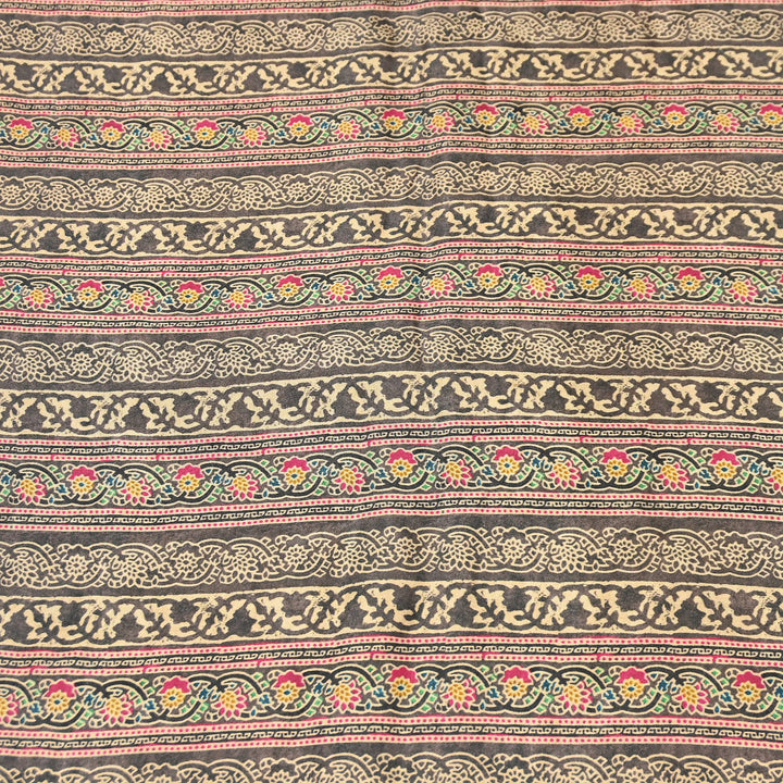 Bemberg Satin Digital Print Fabric | Premium Designer Printed Satin Fabric | 001333-S10