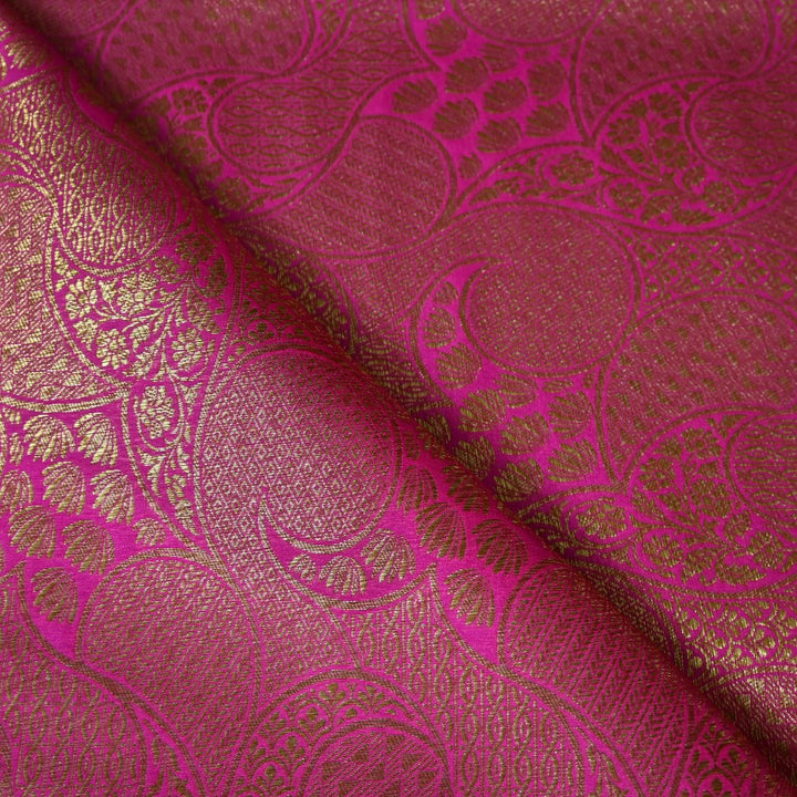 Silk Alfi Antique Zari Brocade Fabrics