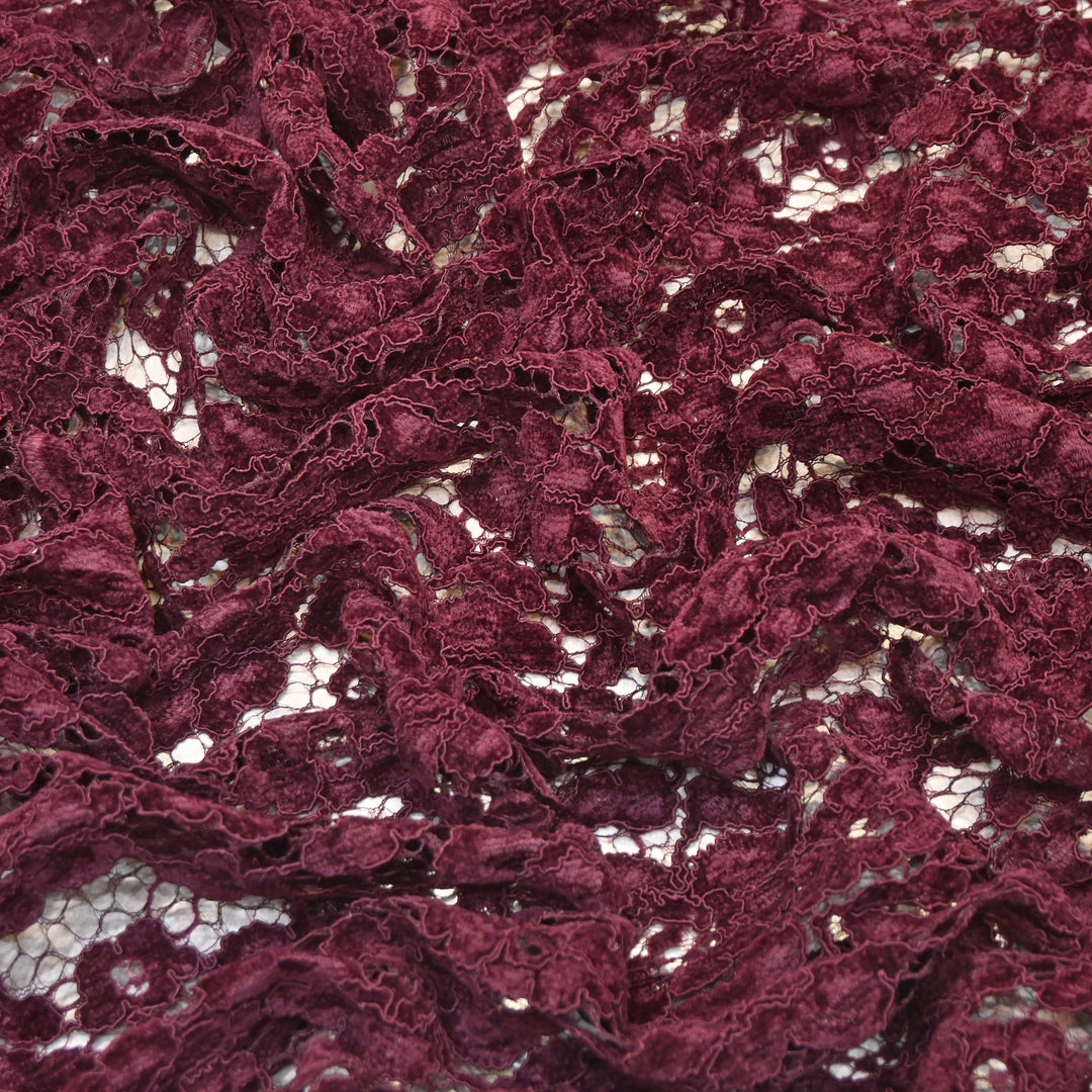 Velvet Card Lace Imported Fabric - AT10826A-01