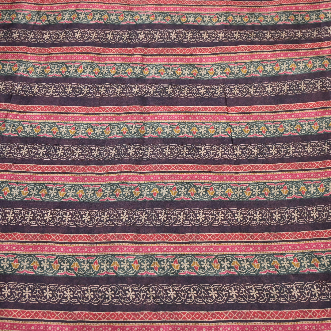 Bemberg Satin Digital Print Fabric | Premium Designer Printed Satin Fabric | 001333-S11