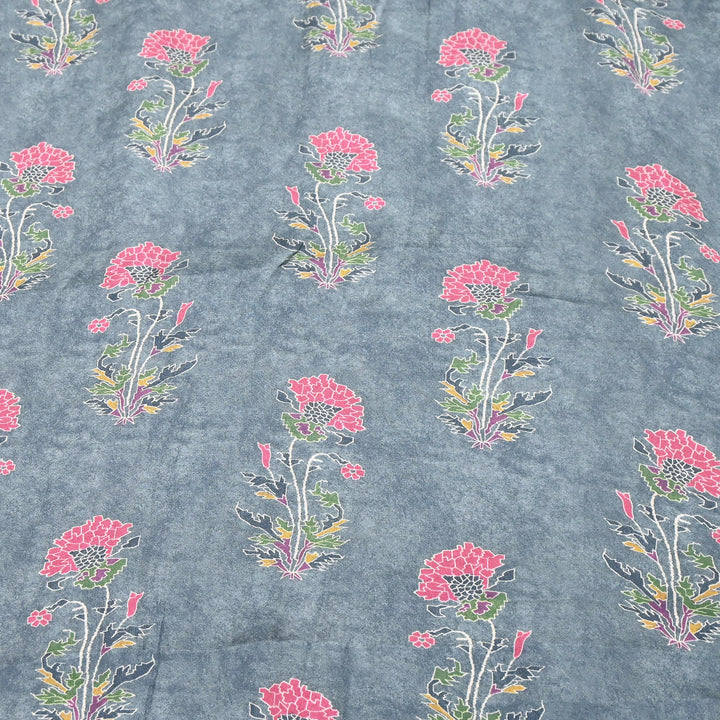 Bemberg Satin Digital Print Fabric | Premium Designer Printed Satin Fabric | 001333-S12