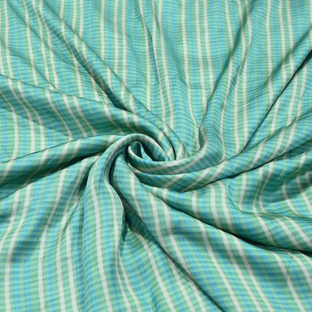 Bemberg Satin Digital Print Fabric | Premium Designer Printed Satin Fabric | 001333-S21