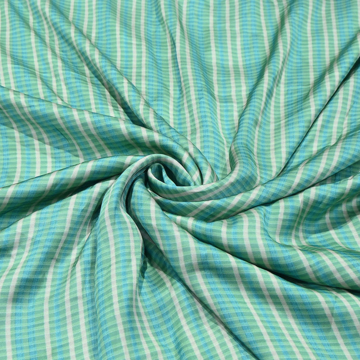 Bemberg Satin Digital Print Fabric | Premium Designer Printed Satin Fabric | 001333-S21