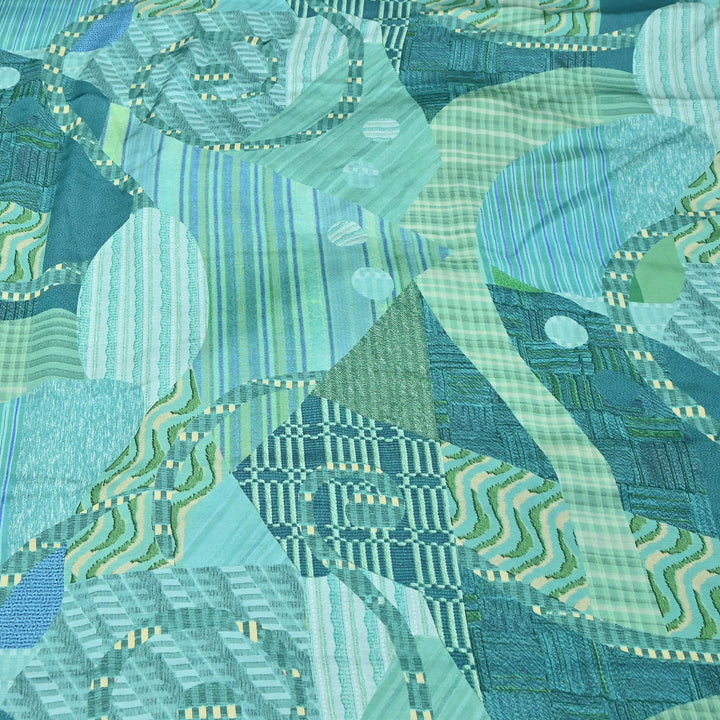 Bemberg Satin Digital Print Fabric | Premium Designer Printed Satin Fabric | 001333-S20