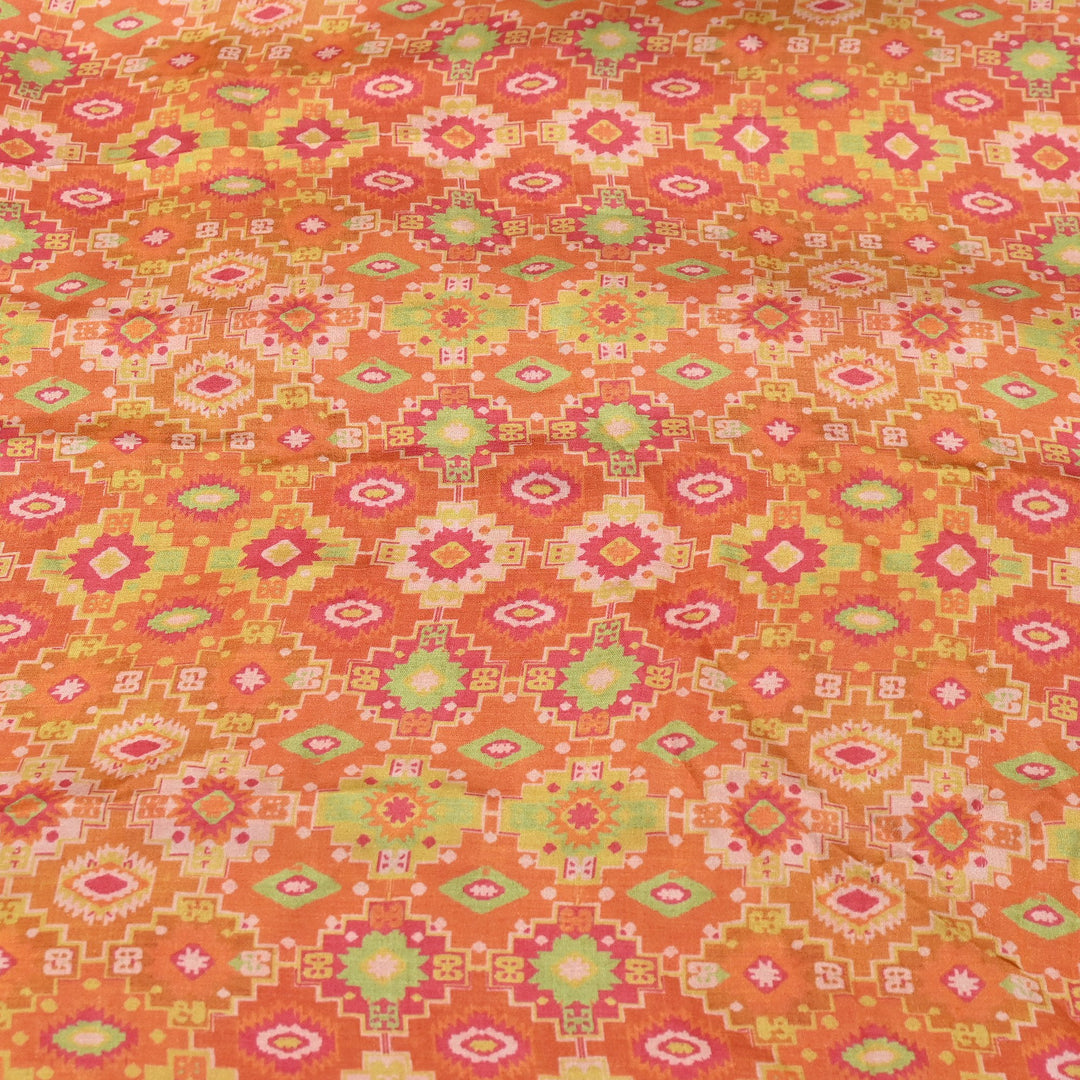 Bemberg Satin Digital Print Fabric | Premium Designer Printed Satin Fabric | 001333-S13