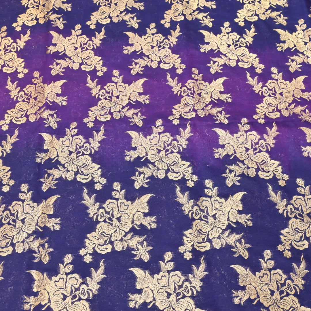 Premium Katan Silk Zari Boota Jaal Brocade Fabric | Luxury Brocade Fabric | HS0205-03