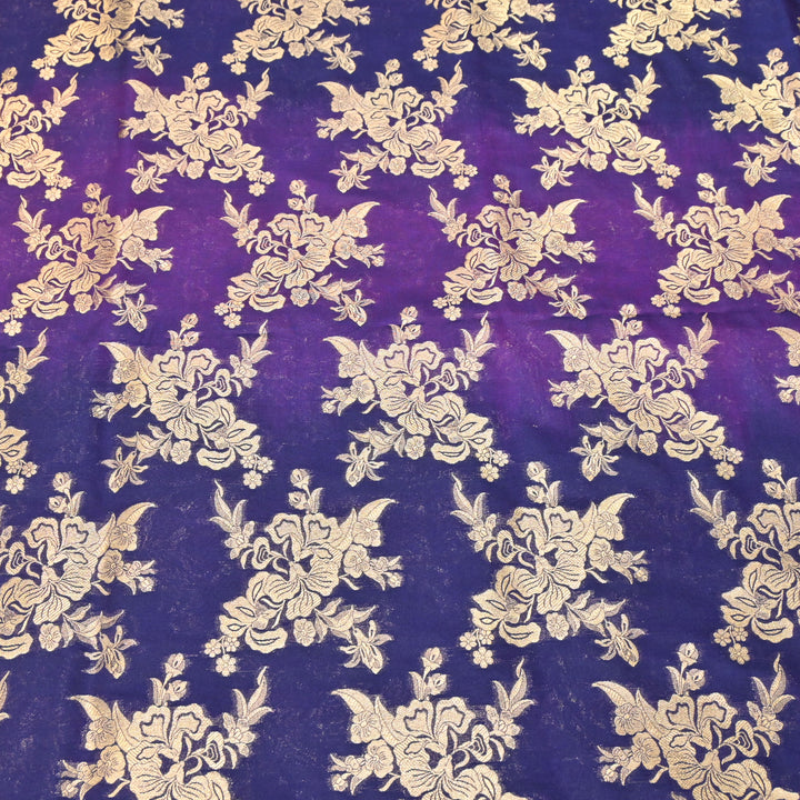 Premium Katan Silk Zari Boota Jaal Brocade Fabric | Luxury Brocade Fabric | HS0205-03