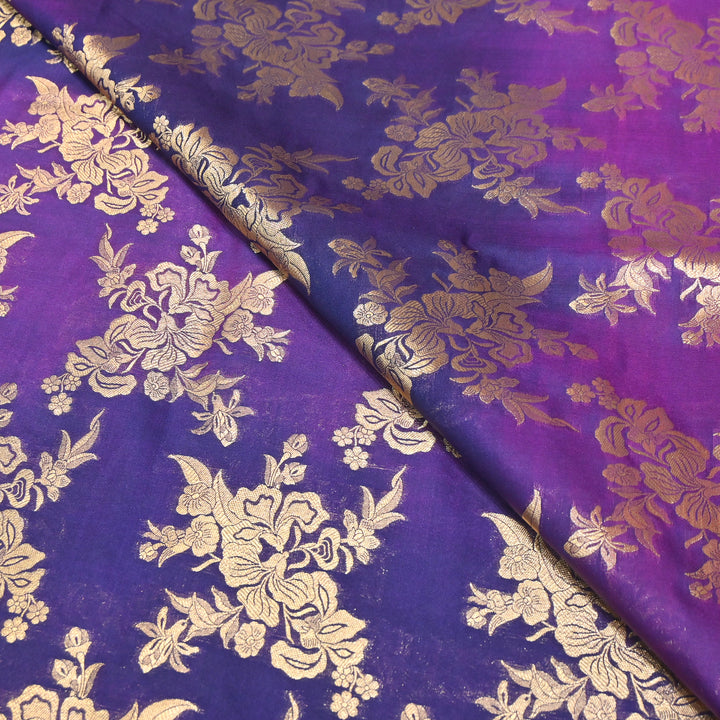 Premium Katan Silk Zari Boota Jaal Brocade Fabric | Luxury Brocade Fabric | HS0205-03