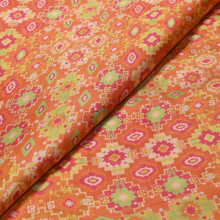Bemberg Satin Digital Print Fabric | Premium Designer Printed Satin Fabric | 001333-S13