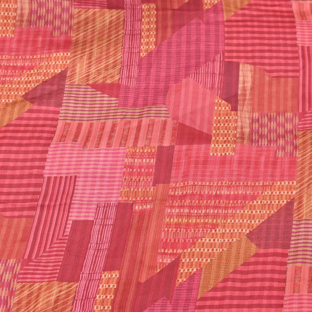 Bemberg Satin Digital Print Fabric | Premium Designer Printed Satin Fabric | 001333-S18