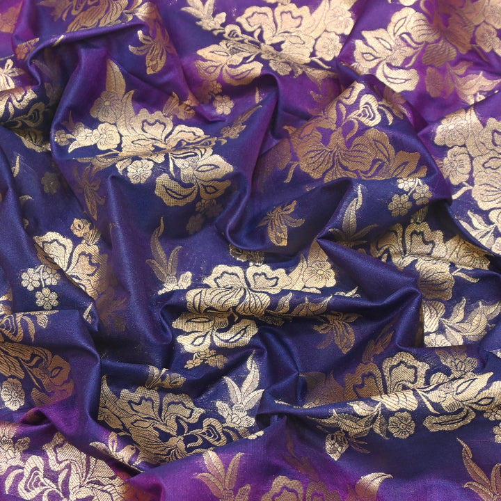 Premium Katan Silk Zari Boota Jaal Brocade Fabric | Luxury Brocade Fabric | HS0205-03