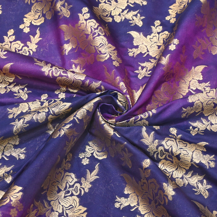 Premium Katan Silk Zari Boota Jaal Brocade Fabric | Luxury Brocade Fabric | HS0205-03