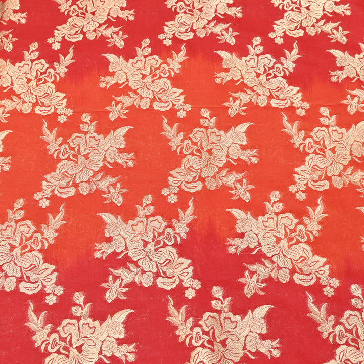 Premium Katan Silk Zari Boota Jaal Brocade Fabric | Luxury Brocade Fabric | HS0205-04