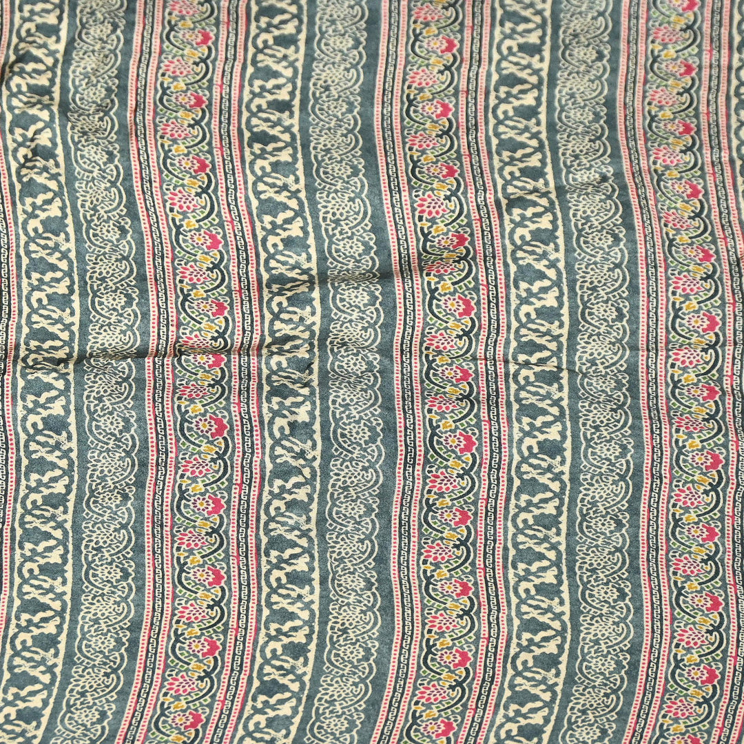 Bemberg Satin Digital Print Fabric | Premium Designer Printed Satin Fabric | 001333-S14