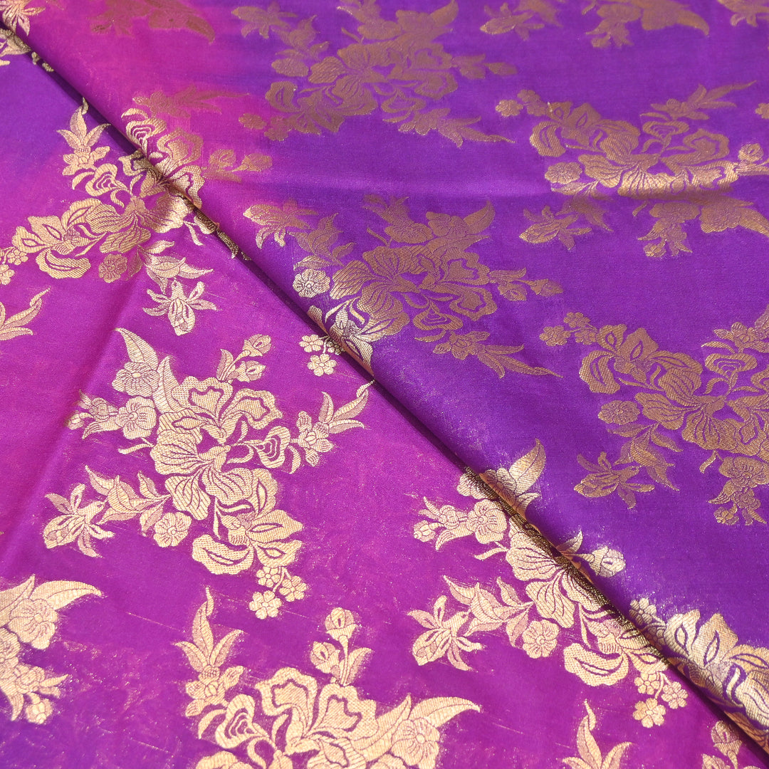 Premium Katan Silk Zari Boota Jaal Brocade Fabric | Luxury Brocade Fabric | HS0205-05