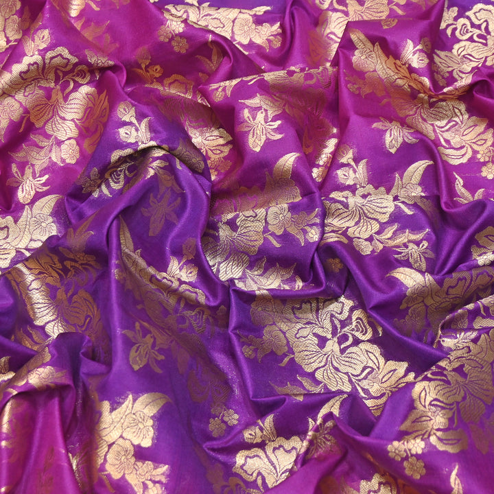 Premium Katan Silk Zari Boota Jaal Brocade Fabric | Luxury Brocade Fabric | HS0205-05