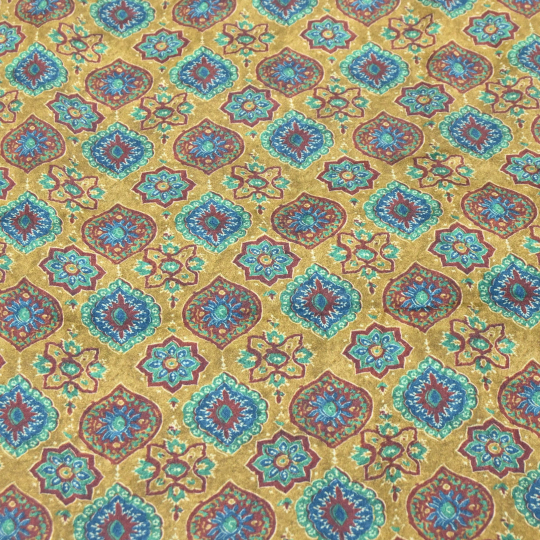 Bemberg Satin Digital Print Fabric | Premium Designer Printed Satin Fabric | 001333-S17