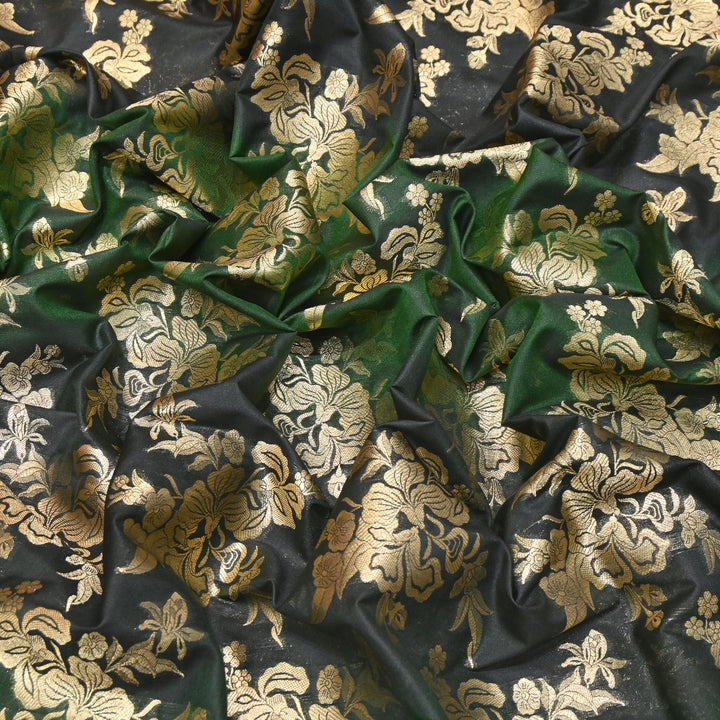 Premium Katan Silk Zari Boota Jaal Brocade Fabric | Luxury Brocade Fabric | HS0205-01