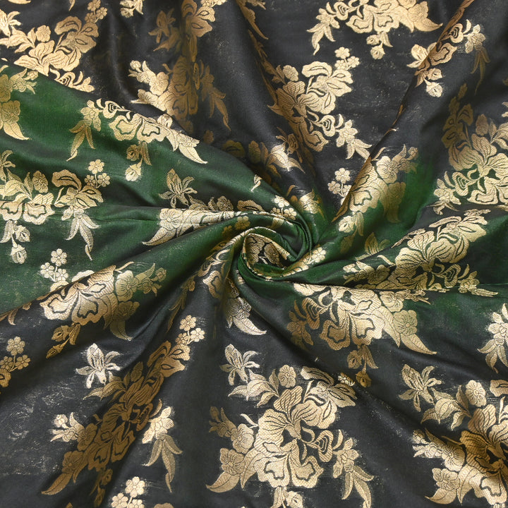 Premium Katan Silk Zari Boota Jaal Brocade Fabric | Luxury Brocade Fabric | HS0205-01