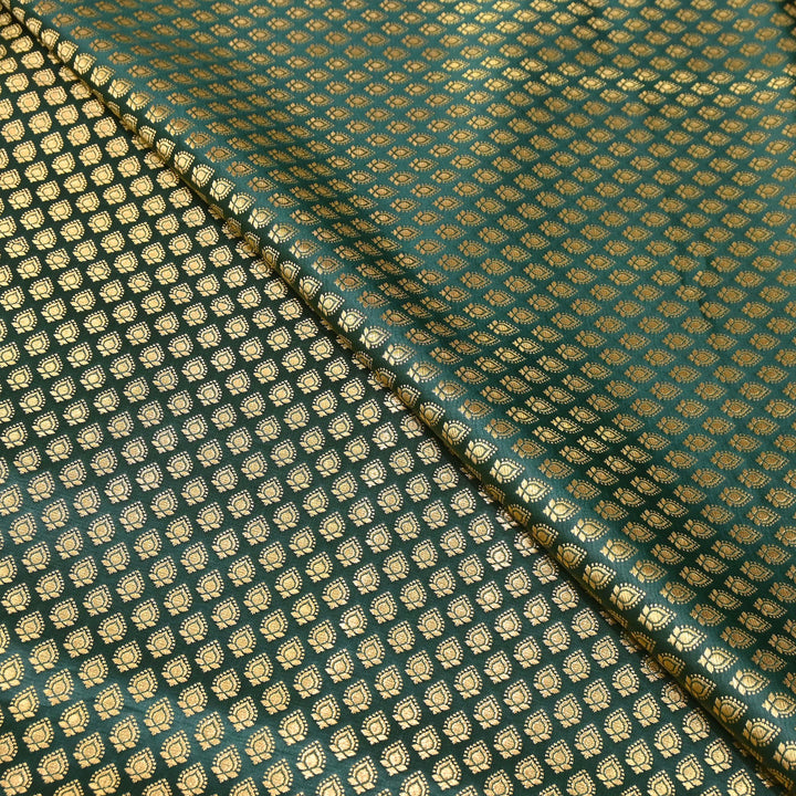 Premium Satin Zari Jamavar Brocade Fabric | Luxury Brocade Fabric | JAM185-01