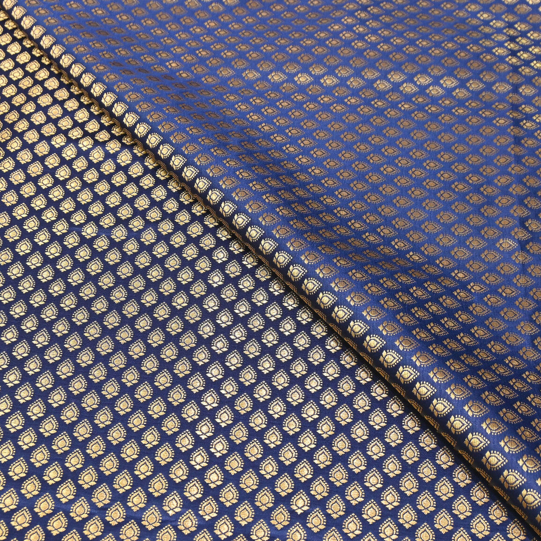 Premium Satin Zari Jamavar Brocade Fabric | Luxury Brocade Fabric | JAM185-02