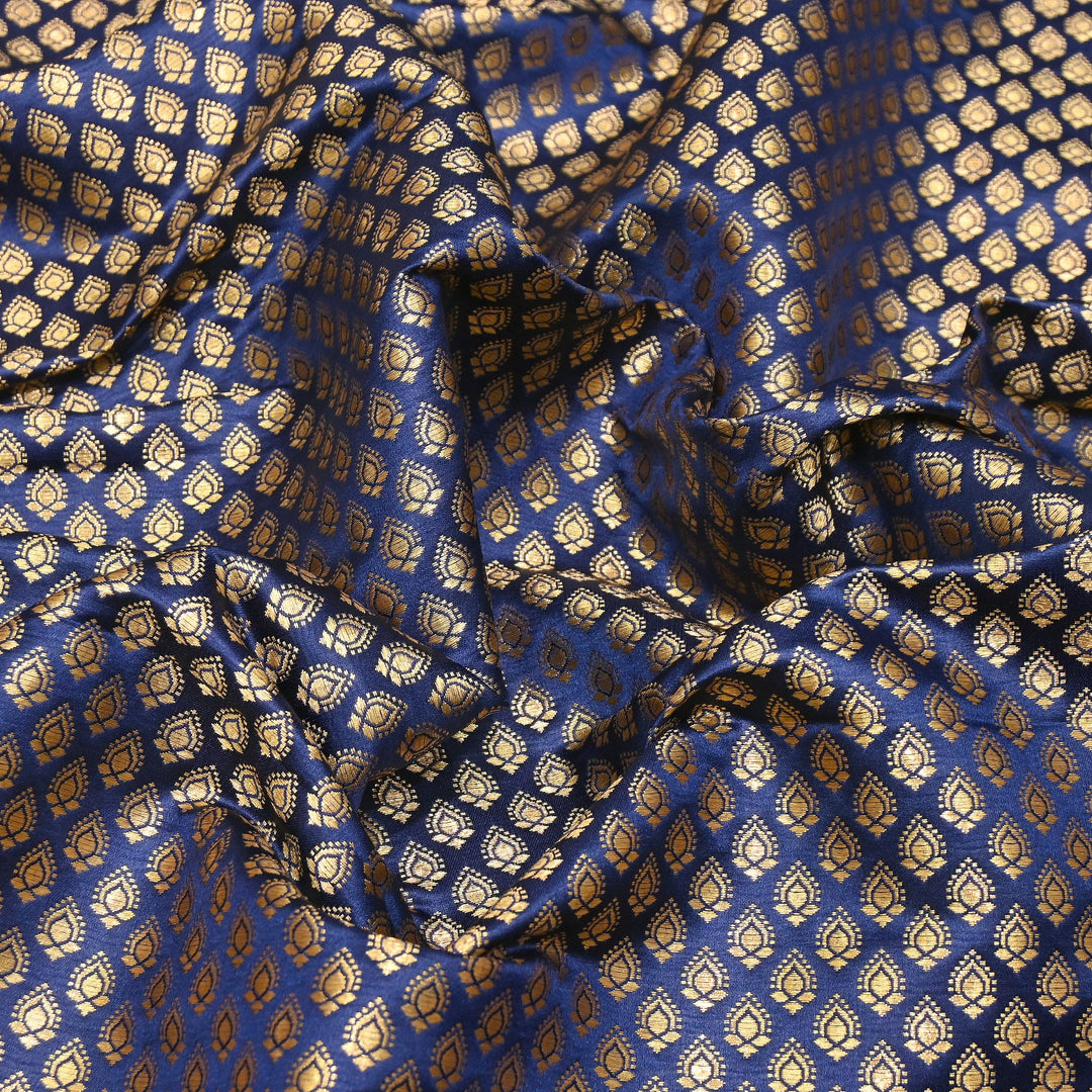 Premium Satin Zari Jamavar Brocade Fabric | Luxury Brocade Fabric | JAM185-02