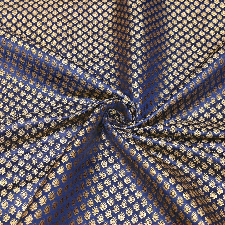 Premium Satin Zari Jamavar Brocade Fabric | Luxury Brocade Fabric | JAM185-02