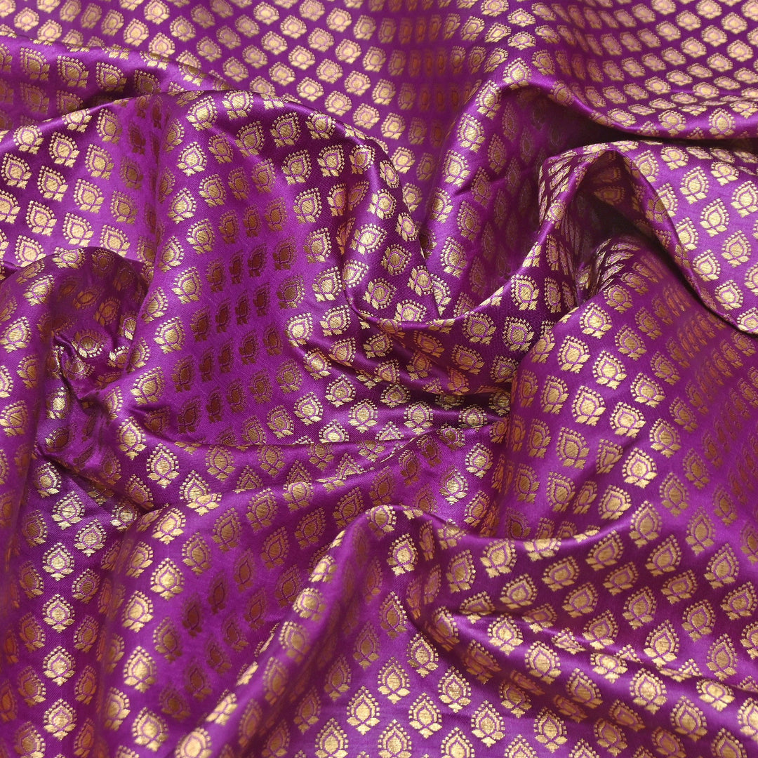 Premium Satin Zari Jamavar Brocade Fabric | Luxury Brocade Fabric | JAM185-03
