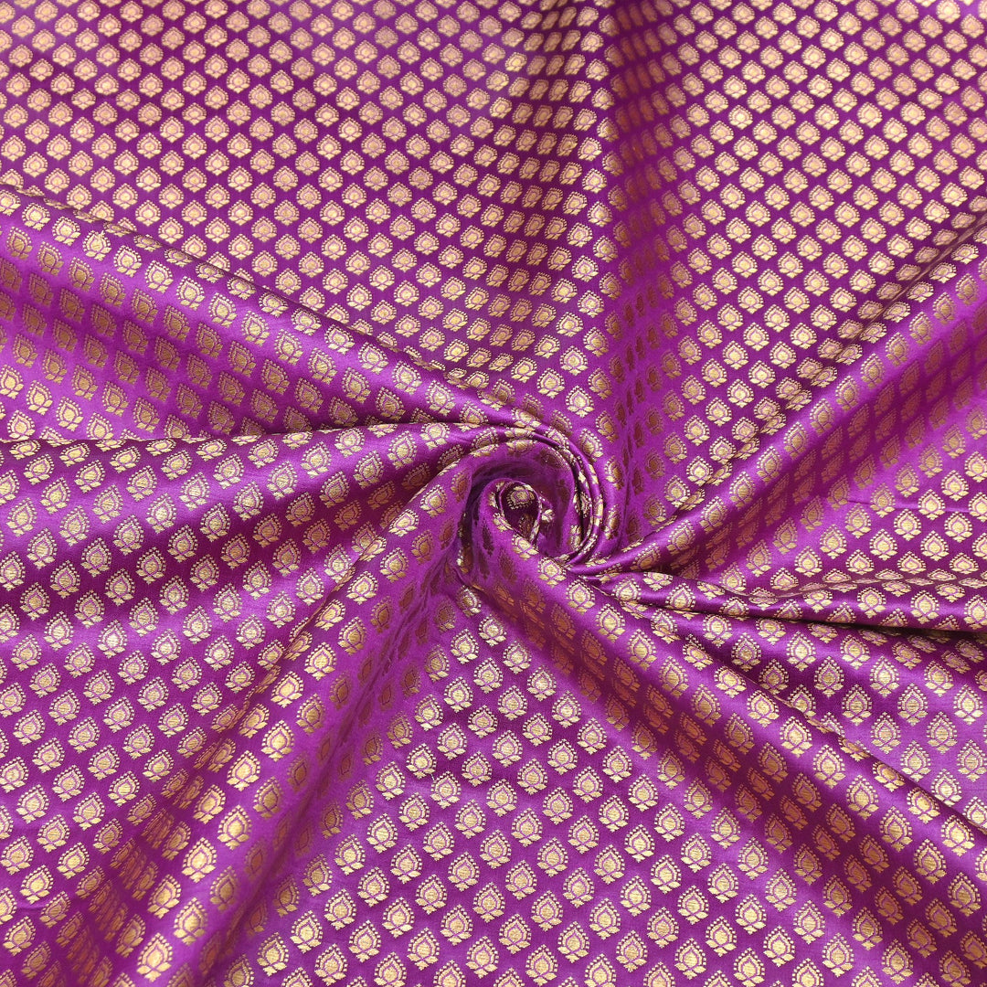 Premium Satin Zari Jamavar Brocade Fabric | Luxury Brocade Fabric | JAM185-03