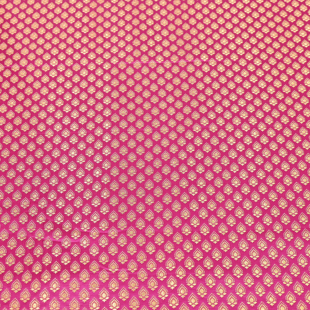 Premium Satin Zari Jamavar Brocade Fabric | Luxury Brocade Fabric | JAM185-08