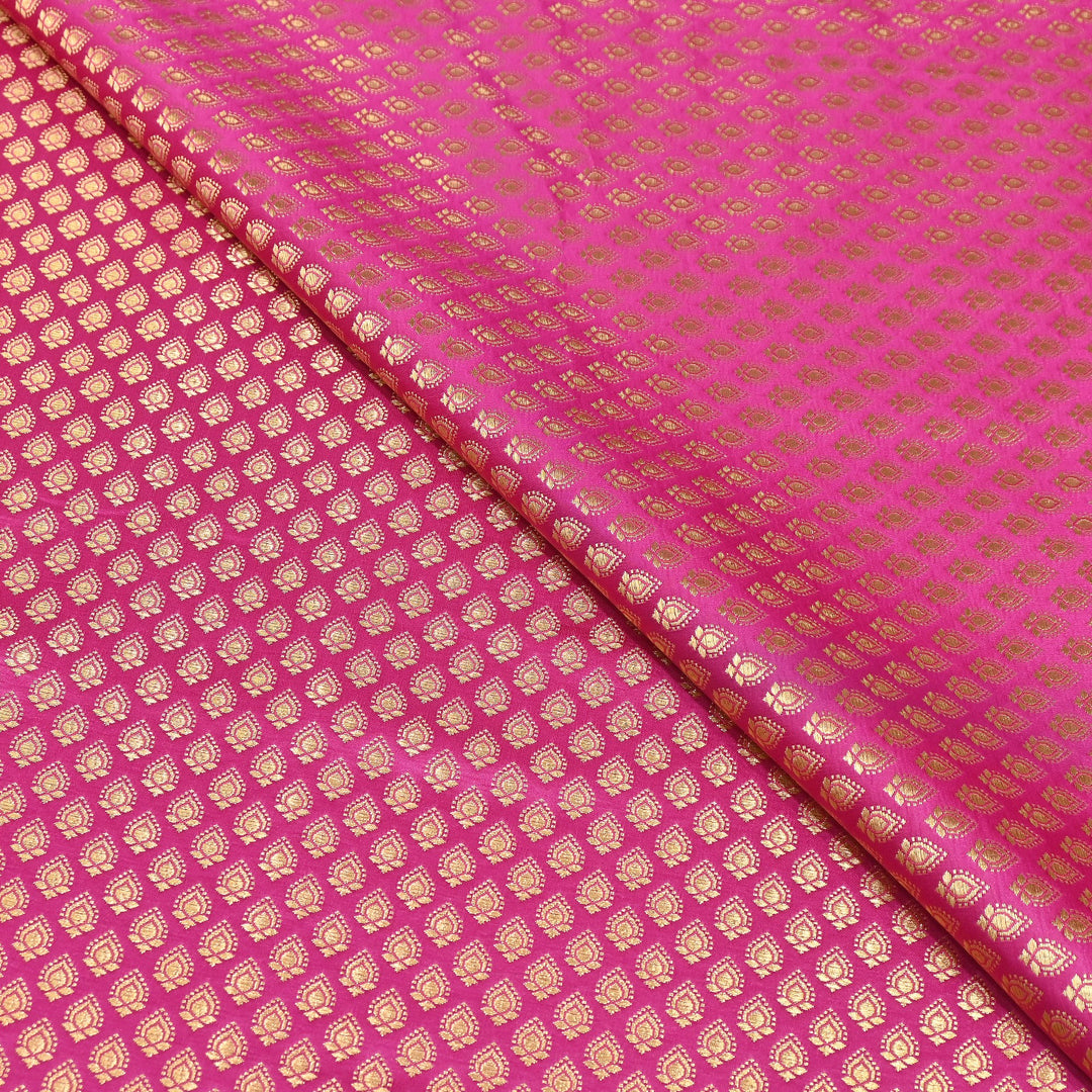 Premium Satin Zari Jamavar Brocade Fabric | Luxury Brocade Fabric | JAM185-08