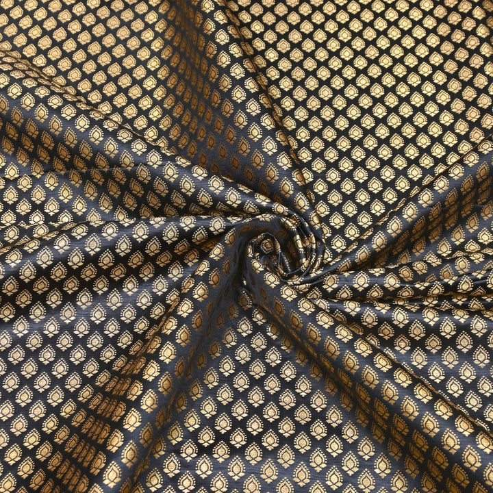 Premium Satin Zari Jamavar Brocade Fabric | Luxury Brocade Fabric | JAM185-04