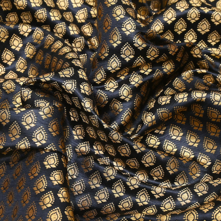 Premium Satin Zari Jamavar Brocade Fabric | Luxury Brocade Fabric | JAM185-04