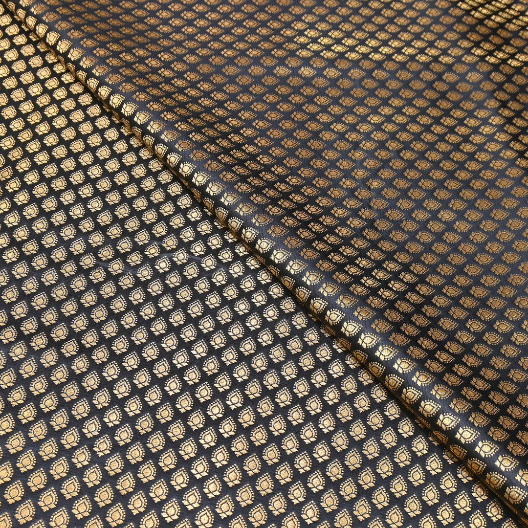 Premium Satin Zari Jamavar Brocade Fabric | Luxury Brocade Fabric | JAM185-04