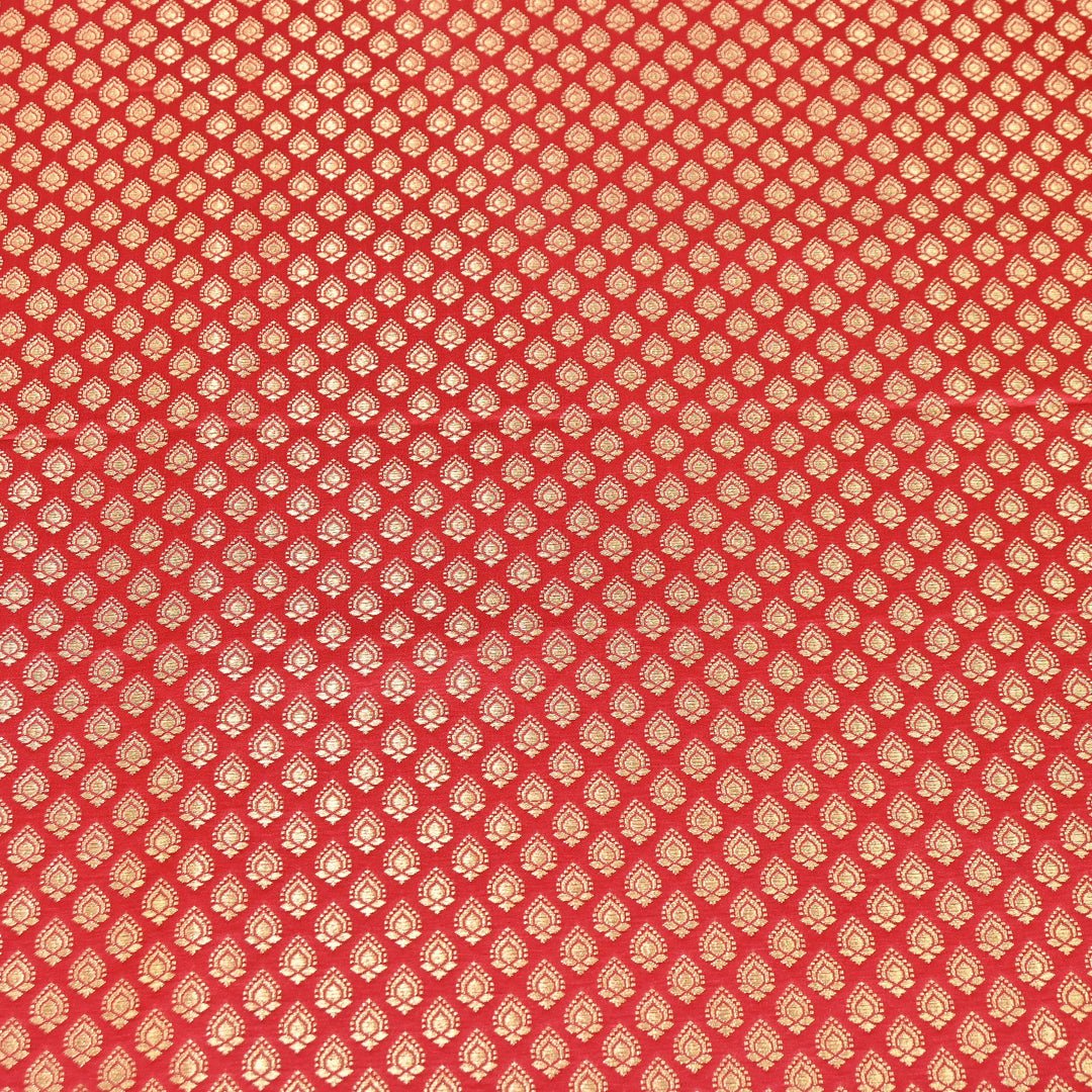 Premium Satin Zari Jamavar Brocade Fabric | Luxury Brocade Fabric | JAM185-07