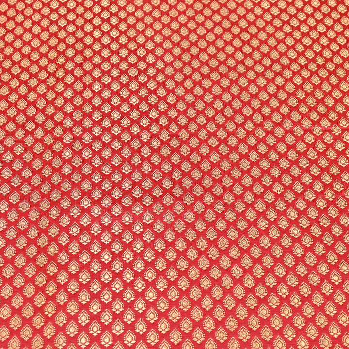 Premium Satin Zari Jamavar Brocade Fabric | Luxury Brocade Fabric | JAM185-07