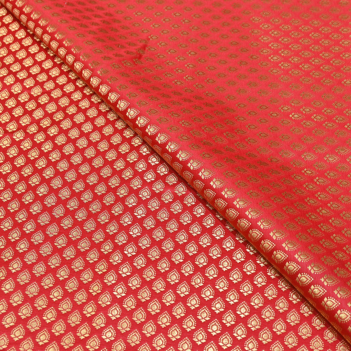 Premium Satin Zari Jamavar Brocade Fabric | Luxury Brocade Fabric | JAM185-07
