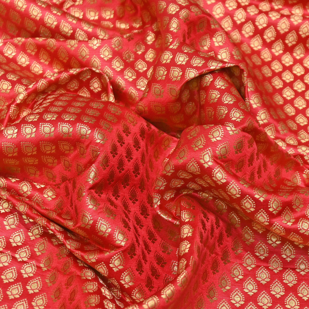 Premium Satin Zari Jamavar Brocade Fabric | Luxury Brocade Fabric | JAM185-07