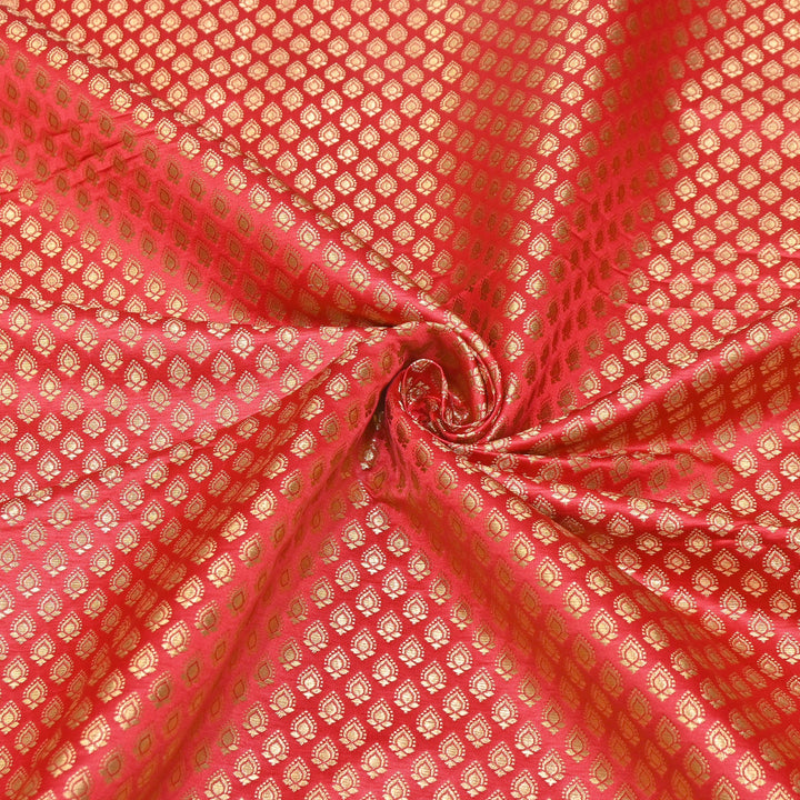 Premium Satin Zari Jamavar Brocade Fabric | Luxury Brocade Fabric | JAM185-07