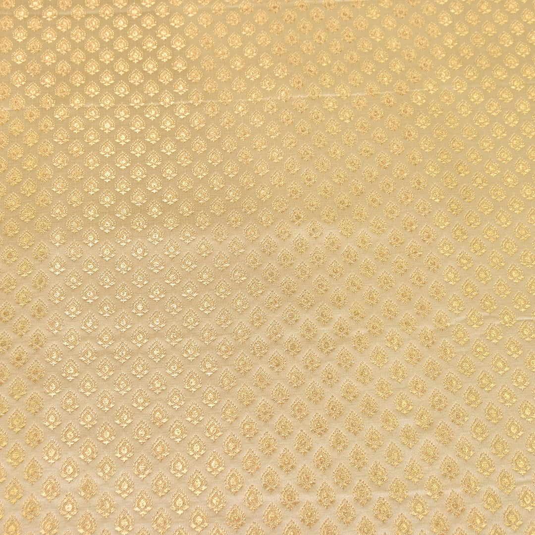 Premium Satin Zari Jamavar Brocade Fabric | Luxury Brocade Fabric | JAM185-06